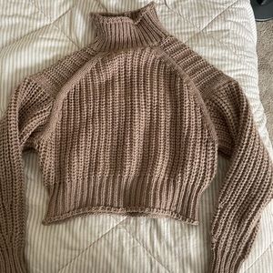 chunky tan sweater